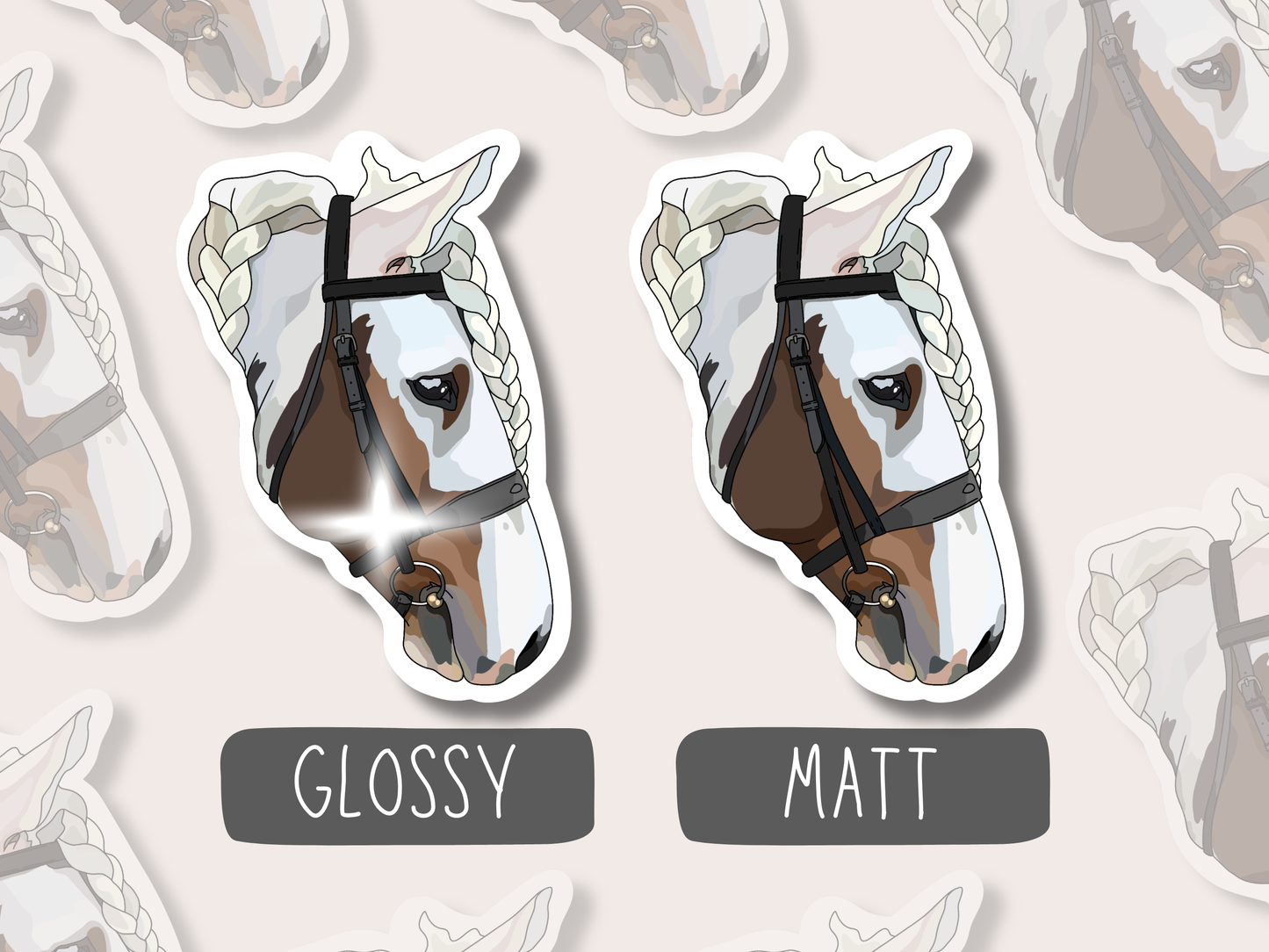 Custom Horse Portrait Sticker