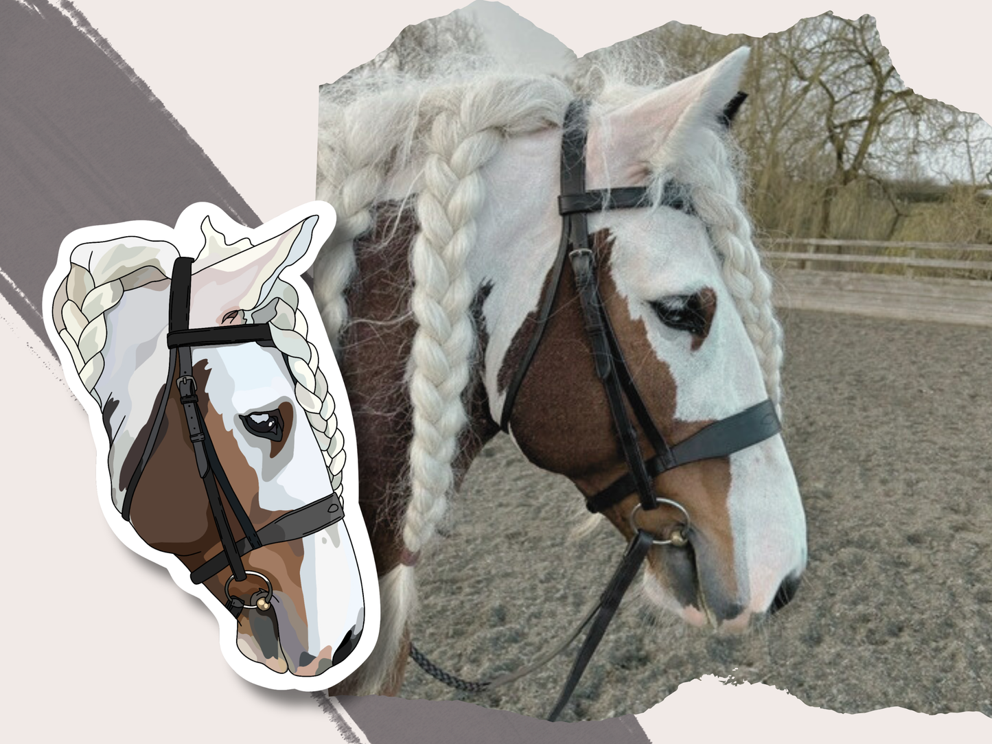 Custom Horse Portrait Sticker Bundle