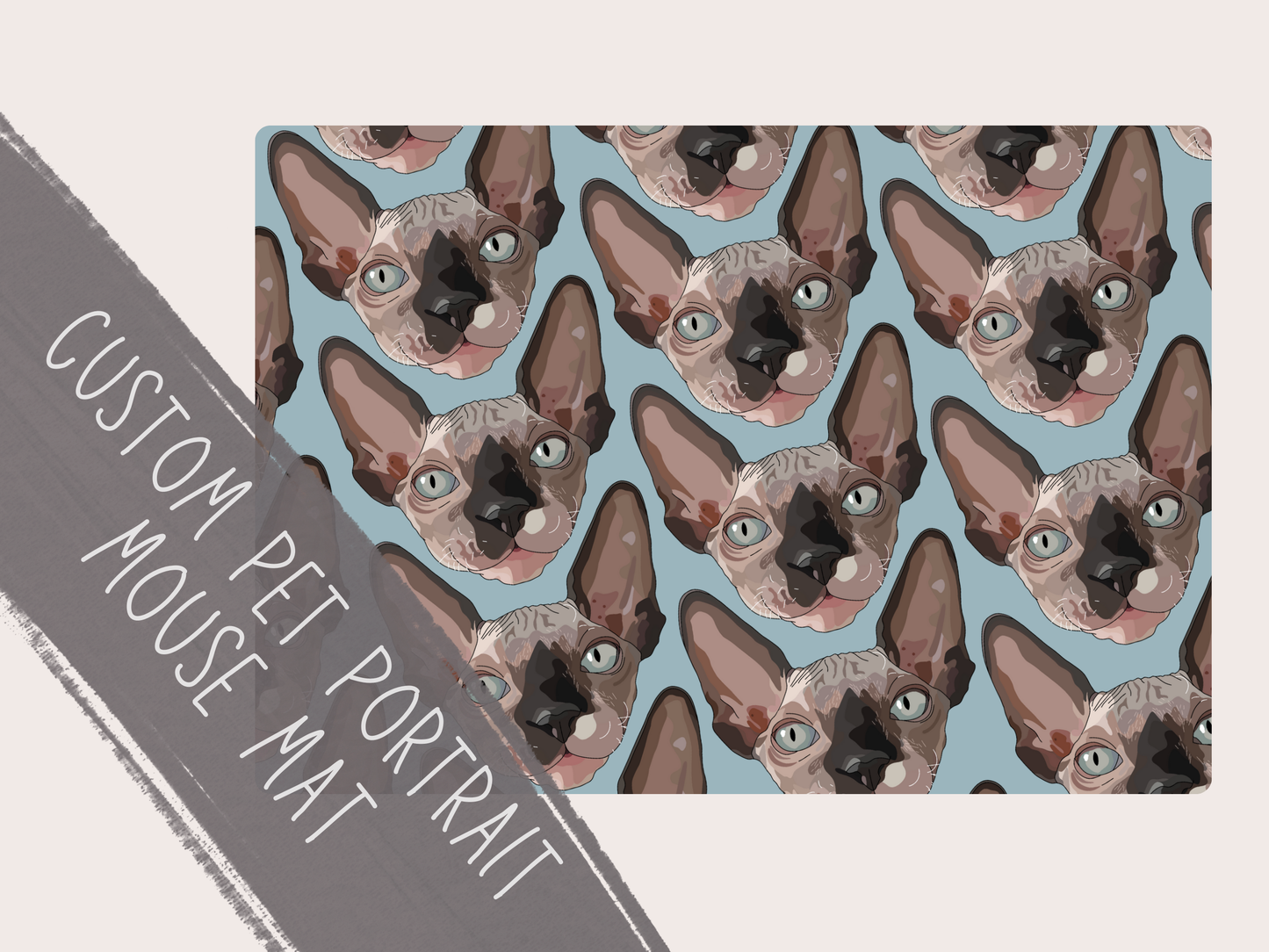 Custom Pet Portrait Mouse Pad