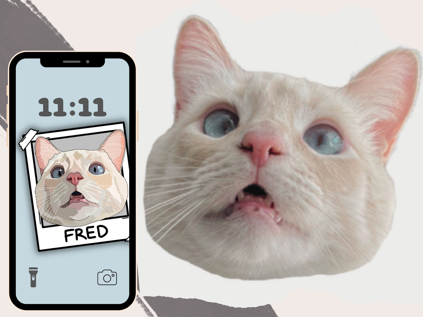 Custom Pet Polaroid Digital Phone Wallpaper