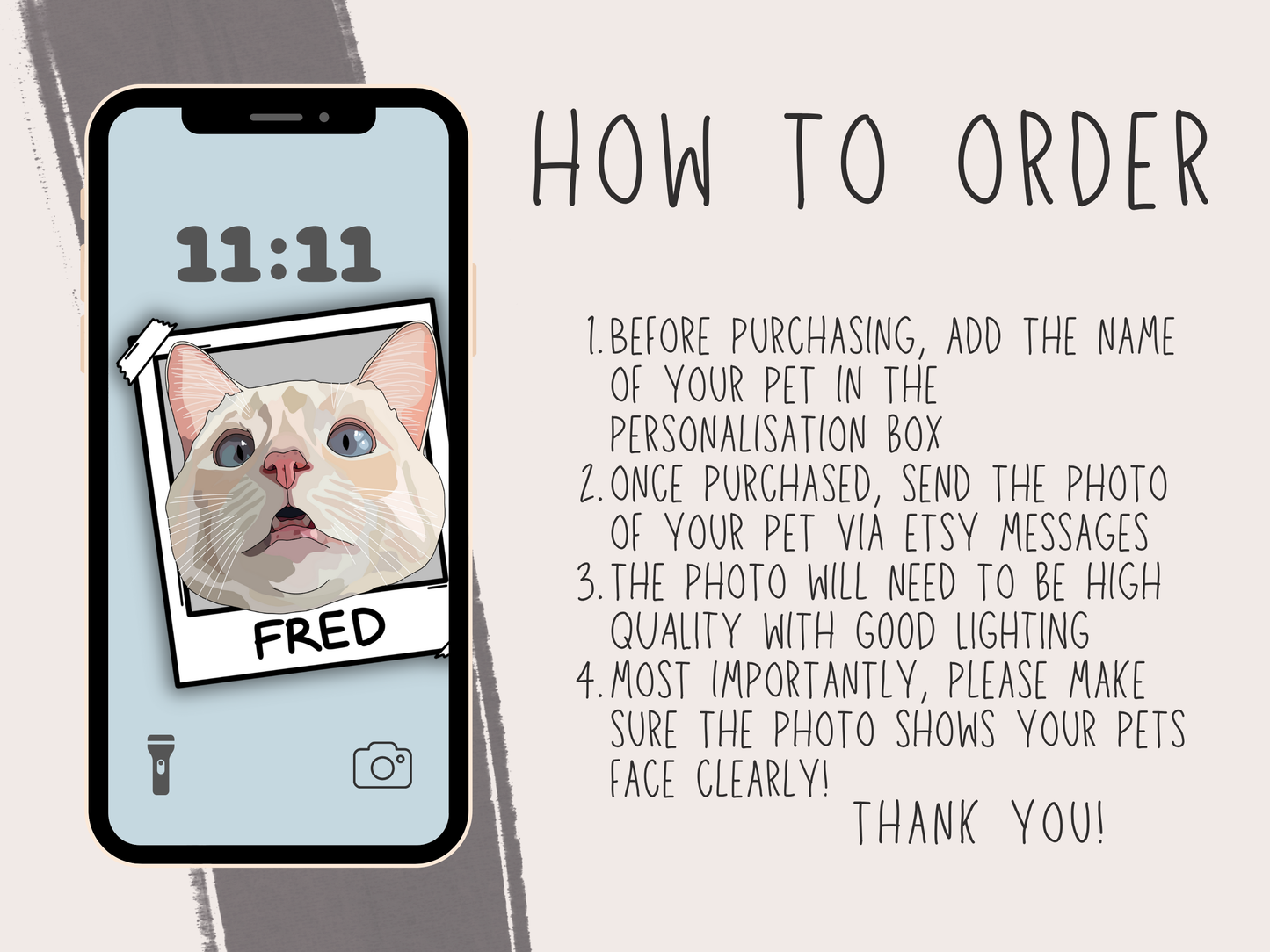 Custom Pet Polaroid Digital Phone Wallpaper