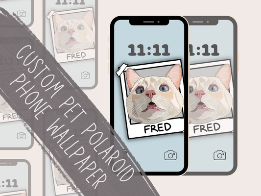 Custom Pet Polaroid Digital Phone Wallpaper