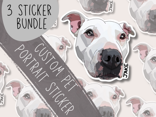 Custom Pet Portrait Sticker Bundle