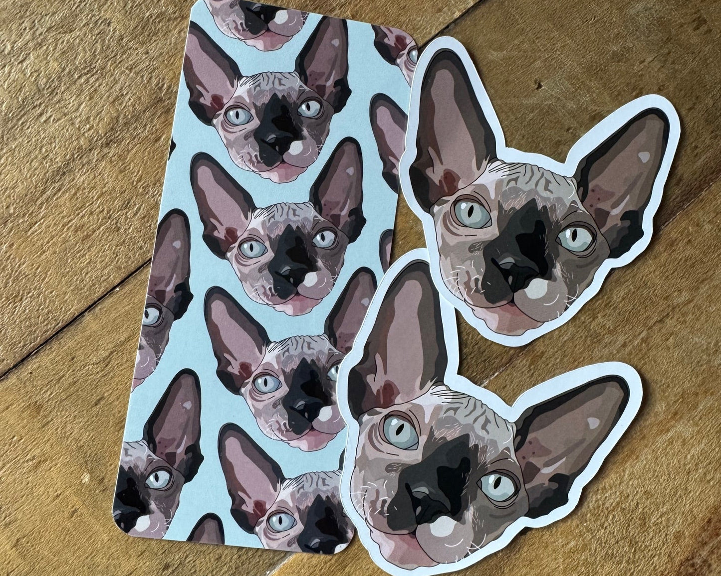 Custom Pet Portrait Bookmark & Sticker Bestseller Bundle