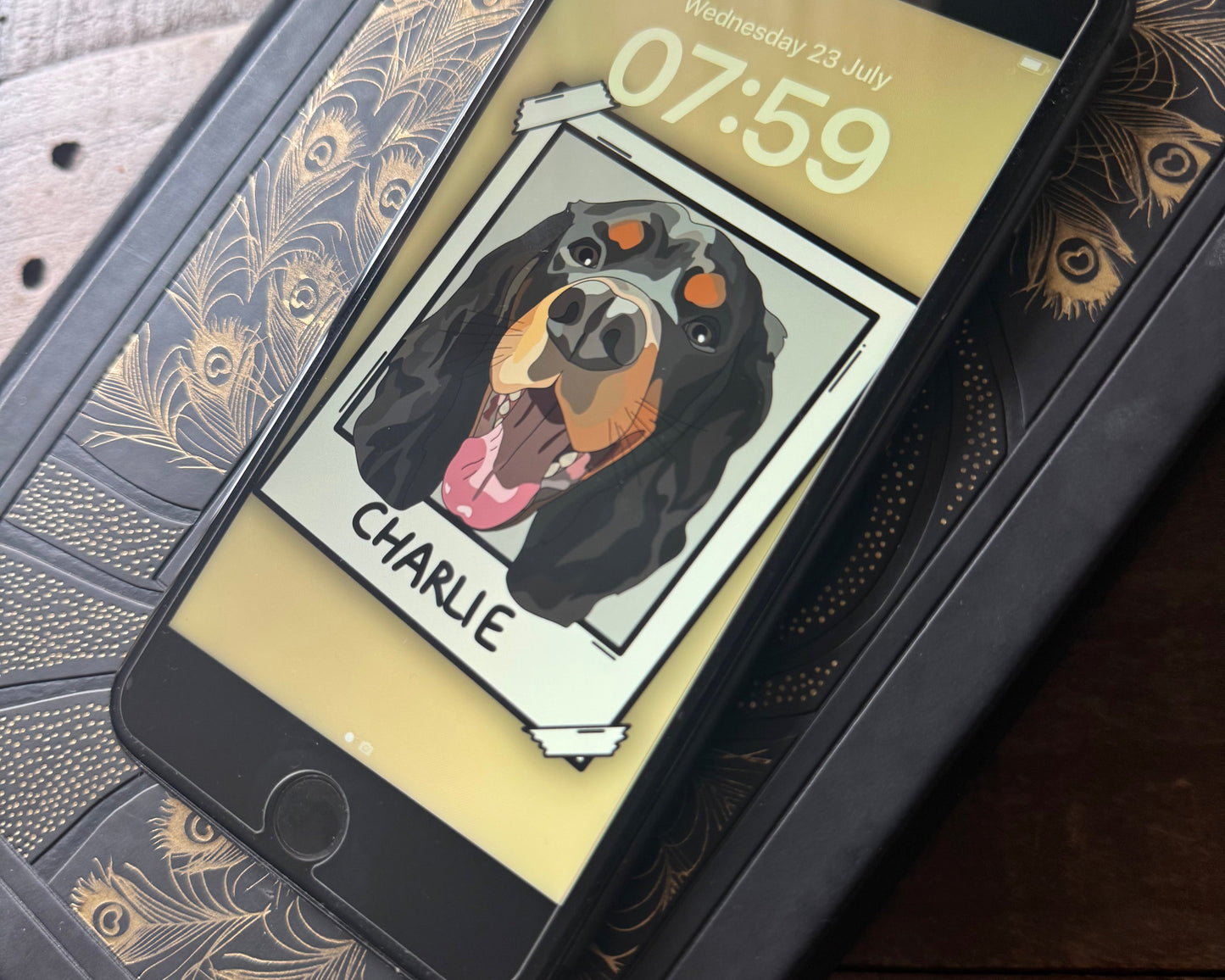 Custom Pet Polaroid Digital Phone Wallpaper