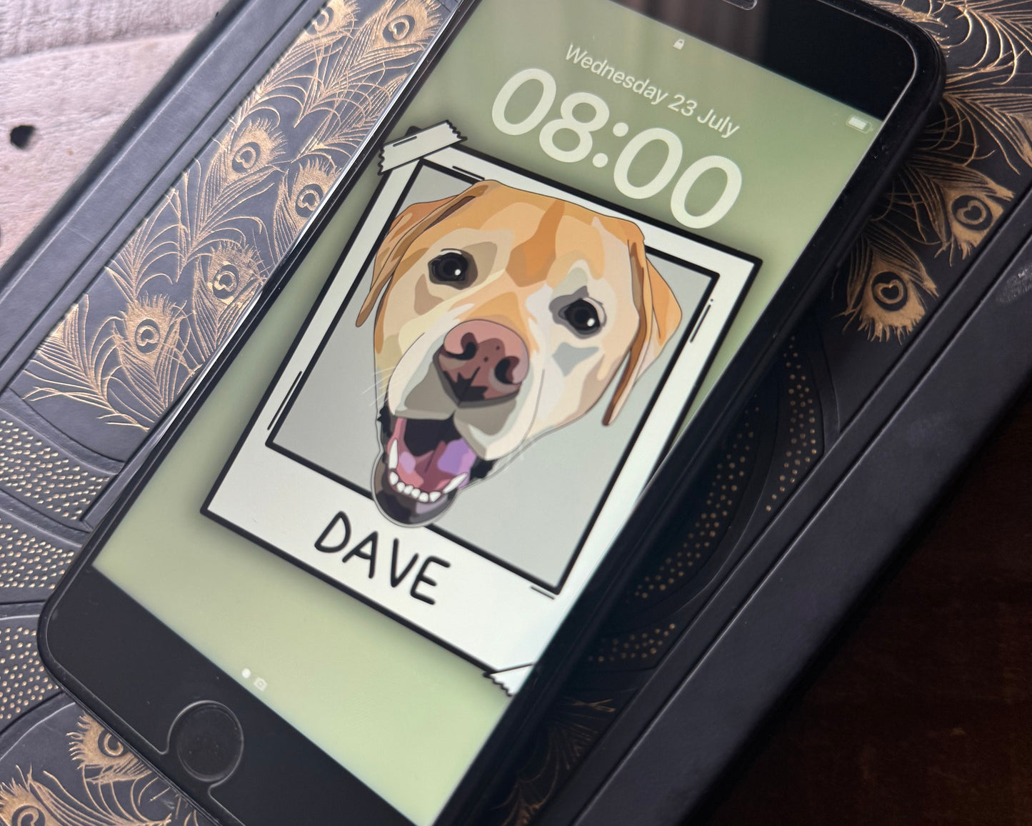 Custom Pet Polaroid Digital Phone Wallpaper